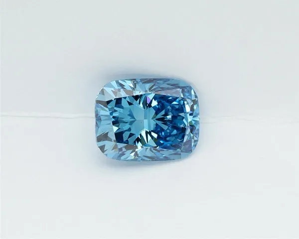 1.27ct CUSHION Fancy Vivid Blue VS1 Coloured Lab diamond