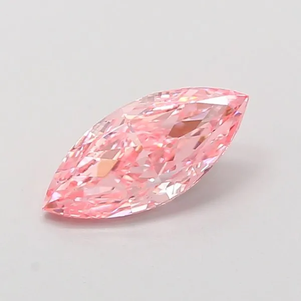 1ct MARQUISE Fancy Vivid Pink VS1 Coloured Lab diamond