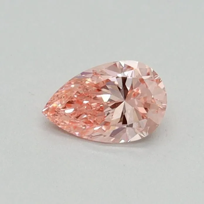 0.31ct PEAR Fancy Vivid Pink VVS2 Coloured Lab diamond