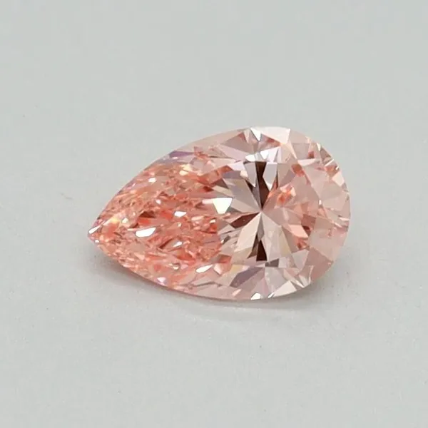 0.31ct PEAR Fancy Vivid Pink VVS2 Coloured Lab diamond