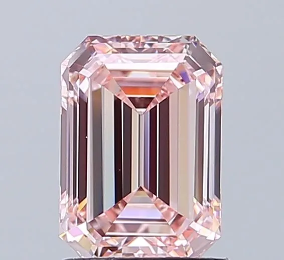 1.51ct EMERALD Fancy Intense Pink VVS2 Coloured Lab diamond