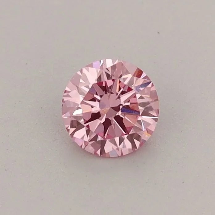 0.32ct ROUND Fancy Vivid Pink VS1 Coloured Lab diamond