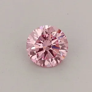 0.32ct ROUND Fancy Vivid Pink VS1 Coloured Lab diamond