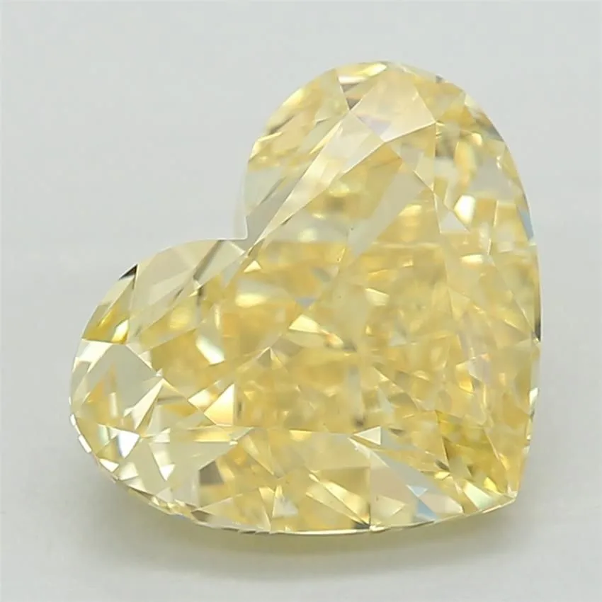 1.66ct HEART Fancy Vivid Yellow VS1 Coloured Lab diamond
