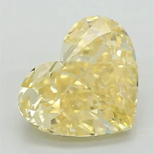1.66ct HEART Fancy Vivid Yellow VS1 Coloured Lab diamond