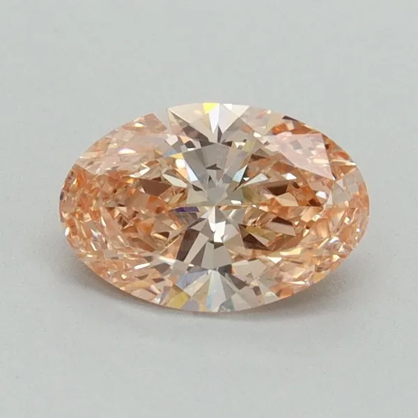 0.89ct OVAL Fancy Vivid Pink VS1 Coloured Lab diamond
