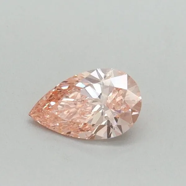 0.31ct PEAR Fancy Vivid Pink VS2 Coloured Lab diamond