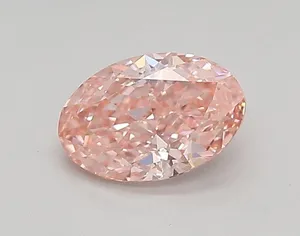 0.68ct OVAL Fancy Vivid Pink VS1 Coloured Lab diamond