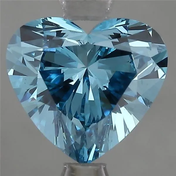 1.51ct HEART Fancy Vivid Blue VS1 Coloured Lab diamond