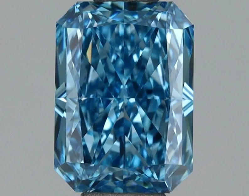 1.14ct RADIANT Fancy Vivid Blue VVS2 Coloured Lab diamond