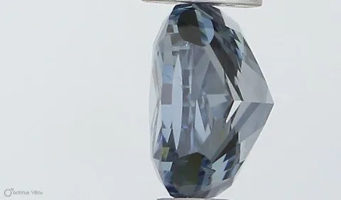 0.5ct CUSHION Fancy Vivid Blue SI1 Coloured Lab diamond