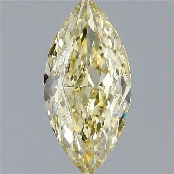 1.08ct MARQUISE Fancy Yellow VVS2 Coloured Lab diamond