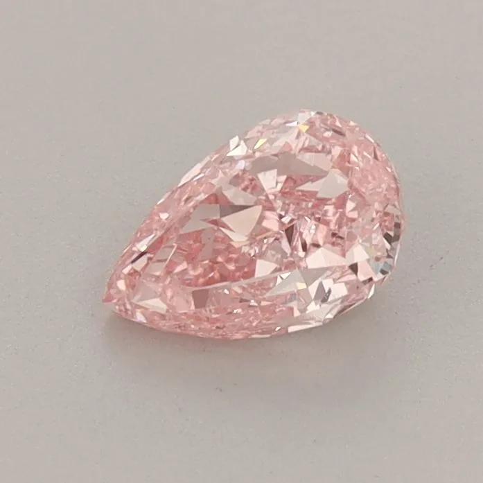 0.57ct PEAR Fancy Vivid Pink VS1 Coloured Lab diamond