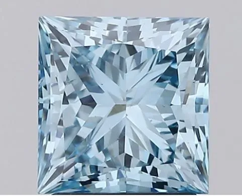 2.02ct PRINCESS Fancy Intense Blue SI1 Coloured Lab diamond