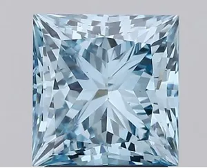 2.02ct PRINCESS Fancy Intense Blue SI1 Coloured Lab diamond
