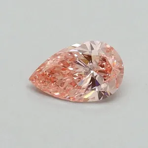0.3ct PEAR Fancy Vivid Pink VVS2 Coloured Lab diamond