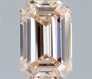 1.51ct EMERALD Fancy Light Brown Pink VS2 Coloured Lab diamond