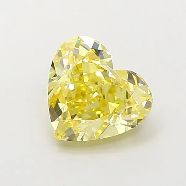 1.62ct HEART Fancy Intense Yellow VVS2 Coloured Lab diamond