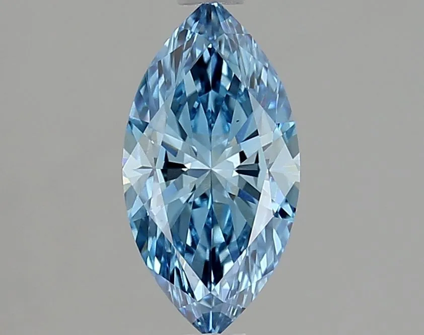 1.15ct MARQUISE Fancy Vivid Blue VS1 Coloured Lab diamond