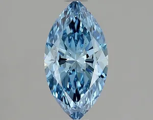 1.15ct MARQUISE Fancy Vivid Blue VS1 Coloured Lab diamond