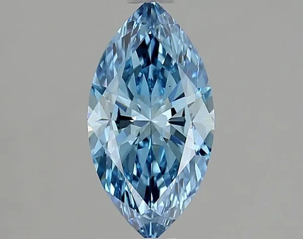 1.15ct MARQUISE Fancy Vivid Blue VS1 Coloured Lab diamond