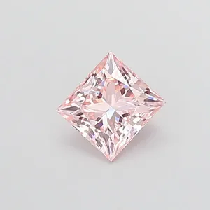 1.05ct PRINCESS Fancy Intense Pink VVS1 Coloured Lab diamond