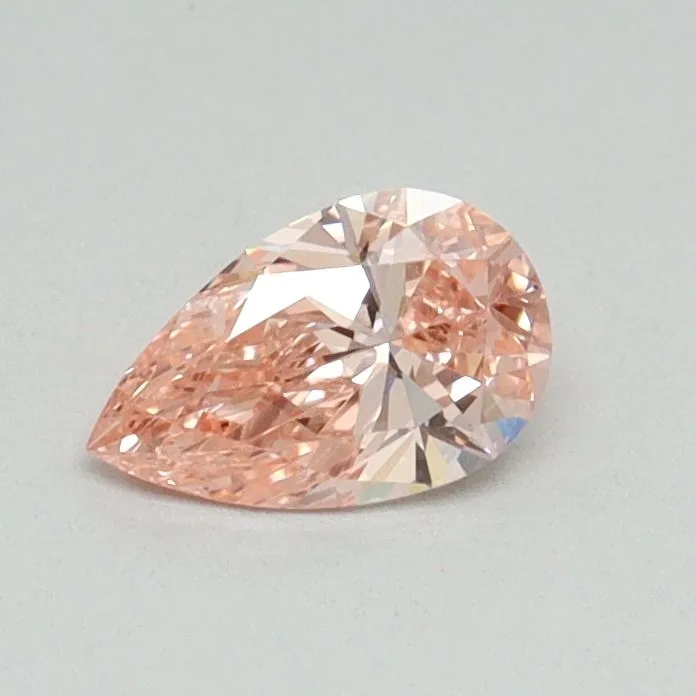 0.38ct PEAR Fancy Vivid Pink SI1 Coloured Lab diamond