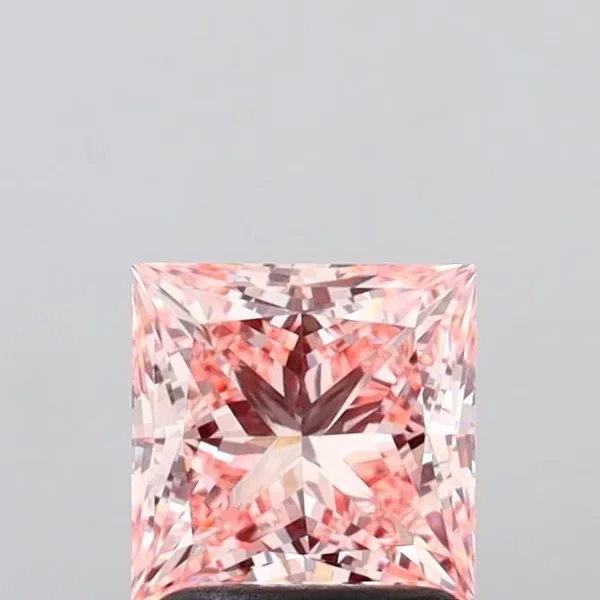 1.44ct PRINCESS Fancy Intense Pink VVS2 Coloured Lab diamond