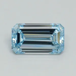 1.02ct EMERALD Fancy Intense Blue VS1 Coloured Lab diamond