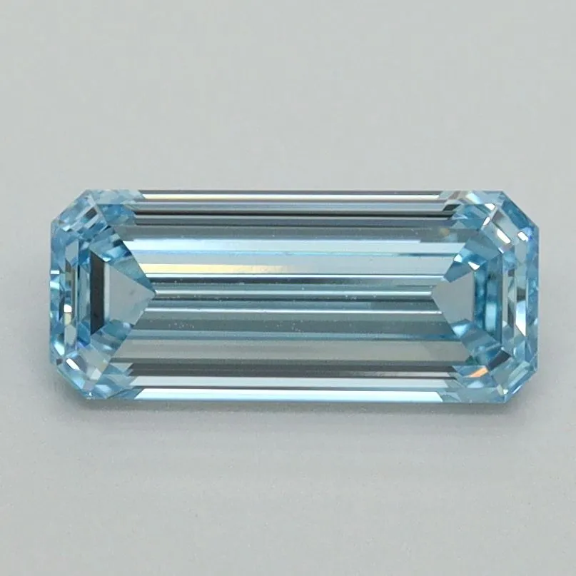 1.06ct EMERALD Fancy Intense Blue VVS2 Coloured Lab diamond