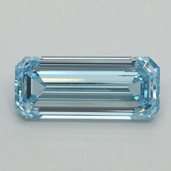 1.06ct EMERALD Fancy Intense Blue VVS2 Coloured Lab diamond