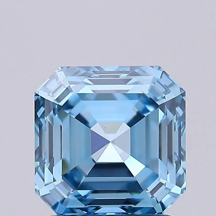 1.59ct EMERALD Fancy Vivid Blue VVS2 Coloured Lab diamond