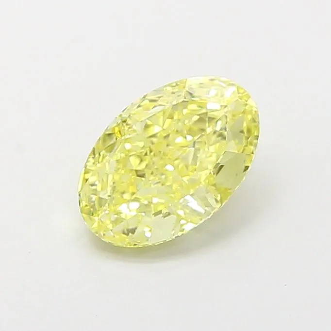 1.20ct OVAL Fancy Intense Yellow VS2 Coloured Lab diamond