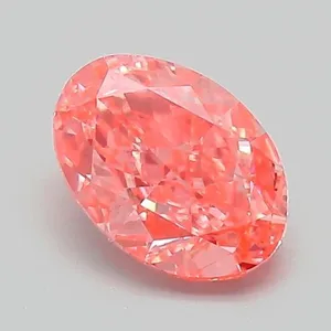1.04ct OVAL Fancy Vivid Pink VVS2 Coloured Lab diamond
