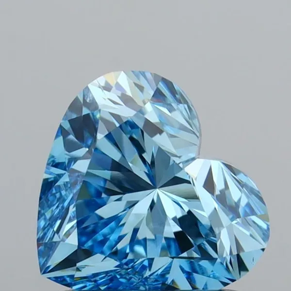 1.03ct HEART Fancy Vivid Blue VS2 Coloured Lab diamond
