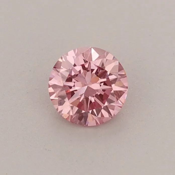 0.32ct ROUND Fancy Vivid Pink VS1 Coloured Lab diamond