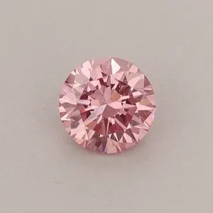 0.32ct ROUND Fancy Vivid Pink VS1 Coloured Lab diamond