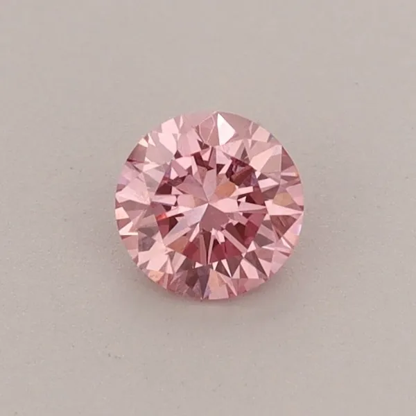 0.32ct ROUND Fancy Vivid Pink VS1 Coloured Lab diamond