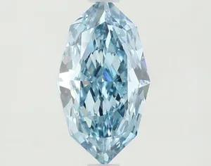 1.05ct MARQUISE Fancy Vivid Blue VS1 Coloured Lab diamond
