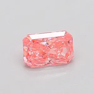 0.38ct RADIANT Fancy Vivid Pink VS1 Coloured Lab diamond