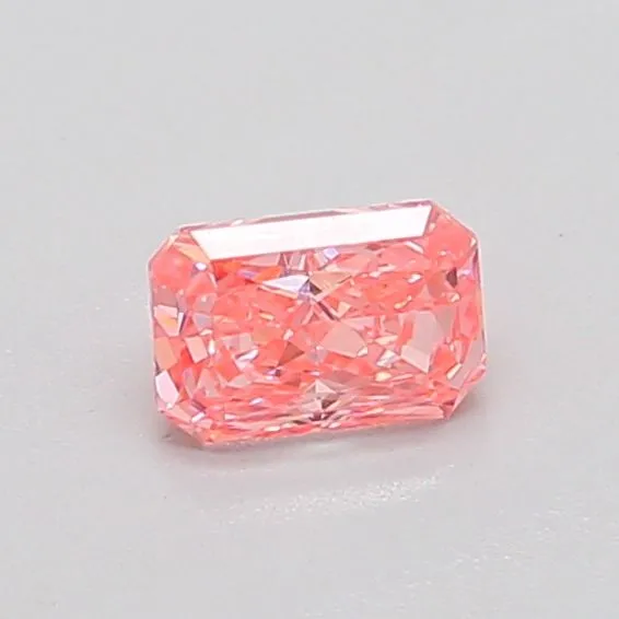 0.38ct RADIANT Fancy Vivid Pink VS1 Coloured Lab diamond