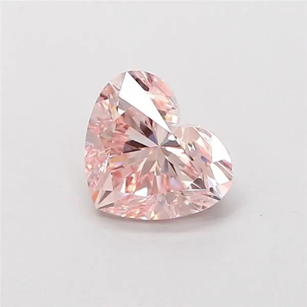 1.00ct HEART Fancy Light Pink VVS2 Coloured Lab diamond