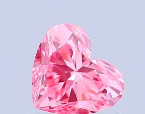 0.71ct HEART Fancy Vivid Pink VVS1 Coloured Lab diamond