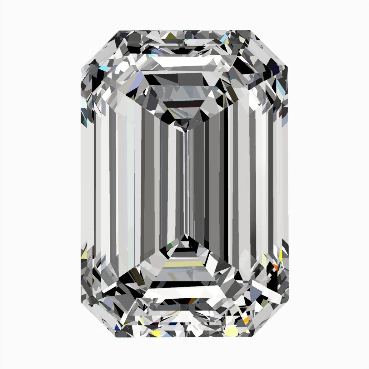 0.40ct EMERALD F VS2 Natural diamond