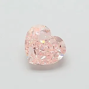 1.57ct HEART Fancy Intense Brownish Pink VVS2 Coloured Lab diamond