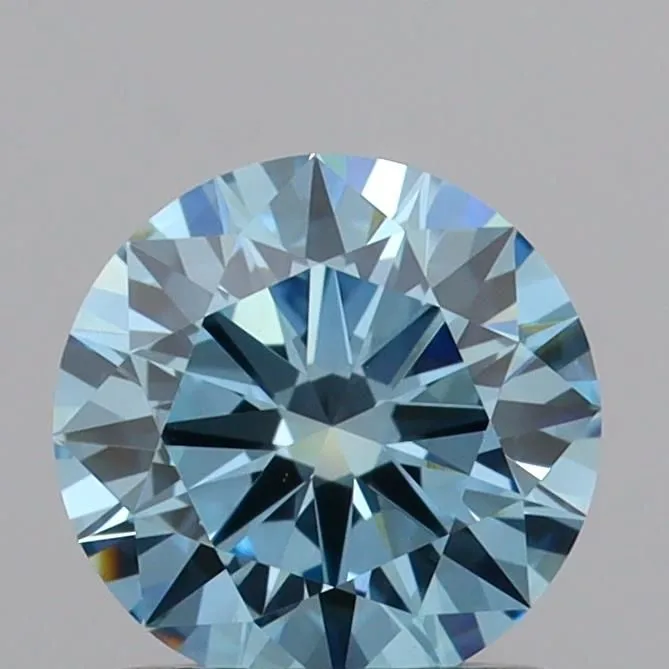 1.00ct ROUND Fancy Vivid Blue VVS2 Coloured Lab diamond