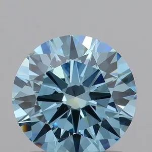 1ct ROUND Fancy Vivid Blue VVS2 Coloured Lab diamond