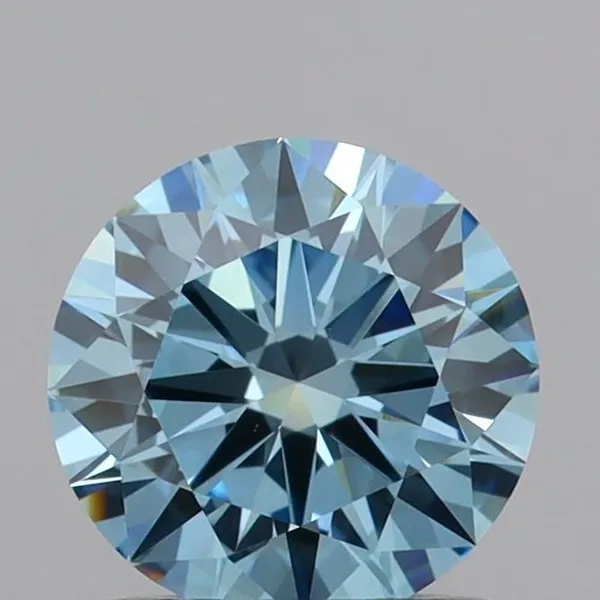 1ct ROUND Fancy Vivid Blue VVS2 Coloured Lab diamond