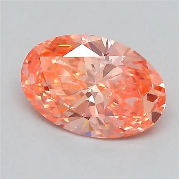 0.45ct OVAL Fancy Vivid Pink VVS2 Coloured Lab diamond