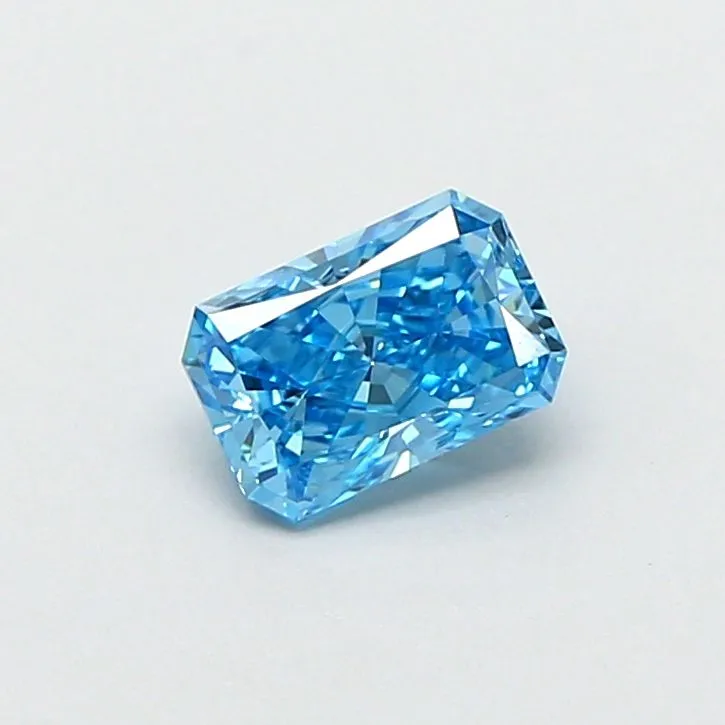 0.65ct RADIANT Fancy Vivid Blue VVS2 Coloured Lab diamond
